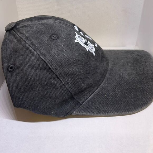 Vintage Steamboat Willie Mickey Mouse Cap – Black Washed Disney Hat - Picture 3 of 4